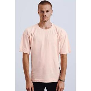 Dstreet Růžové pánské tričko RX4599 XL, Růžová,