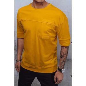 Dstreet Žluté pánské tričko RX4633z XL, Žlutá