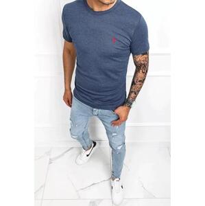 Dstreet Základní indigo pánské tričko RX4971 XXL, Modrá