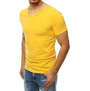 Dstreet Žluté pánské tričko RX4115 XXL, Žlutá