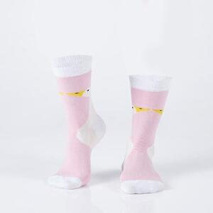 FASARDI Pánské růžové ponožky s kachnou 40/45, Růžová,