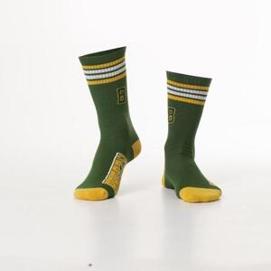 FASARDI Zelené pánské sportovní ponožky s nápisem 40/45, Zelená