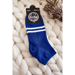 Kesi Dámské bavlněné kotníkové ponožky Modre 36-38, Odstíny, tmavě, modré