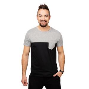 Glano Pánské triko s kapsou - černé Velikost: XXL, Černá