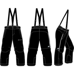 ALPINE PRO Dětské lyžařské kalhoty s membránou ptx LERMONO black 128-134, 128/134