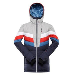 ALPINE PRO Pánská péřová lyžařská bunda s membránou ptx FEEDR mood indigo XL, Modrá