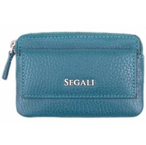 SEGALI Kožená mini peněženka-klíčenka 7483 A blue