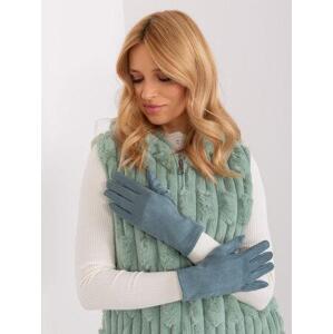 Fashionhunters Tmavě mátové hladké zimní rukavice Velikost: L/XL