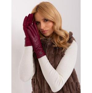 Fashionhunters Vínové rukavice s dotykovou funkcí Velikost: L/XL