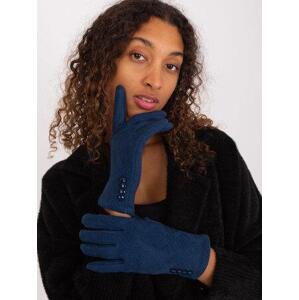 Fashionhunters Tmavě modré zateplené dámské rukavice.Velikost: L/XL