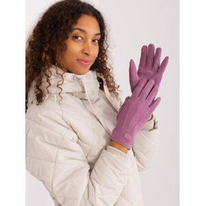 Fashionhunters Dámské fialové dotykové rukavice Velikost: S/M
