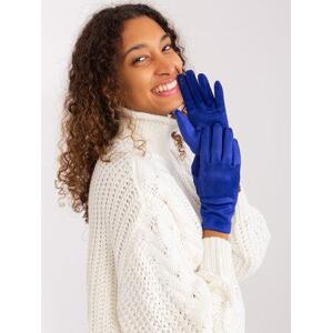 Fashionhunters Kobaltově modré elegantní zimní rukavice Velikost: S/M