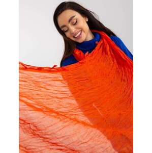 Fashionhunters Oranžový vzdušný dámský šátek s řasením Velikost: ONE SIZE, JEDNA, VELIKOST