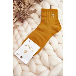 Kesi Dámské bavlněné ponožky s hořčicí 38-41, Odstíny, žluté, a, zlaté