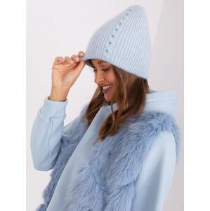 Fashionhunters Světle modrá dámská zimní čepice Velikost: ONE SIZE, JEDNA, VELIKOST