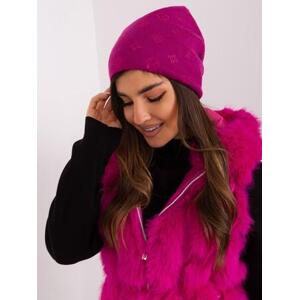 Fashionhunters Fuchsiová dámská zimní čepice.Velikost: ONE SIZE, JEDNA, VELIKOST