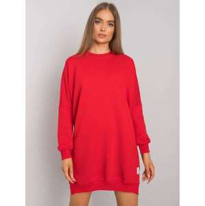 Fashionhunters RUE PARIS Červené bavlněné šaty pro ženy L / XL