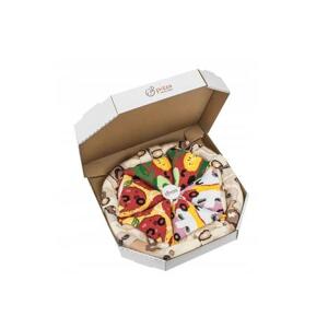 Kesi Rainbow Socks Pizza 4 páry Vegetariánská paprika Capricciosa 41-46, Vícebarevná