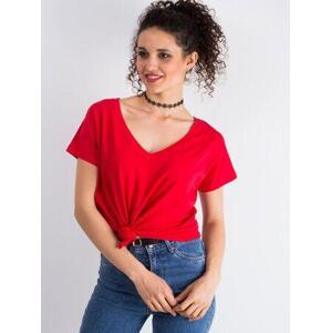Fashionhunters Emory červené tričko Velikost: XL