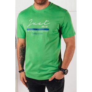 Dstreet Pánské tričko s potiskem zelené RX5426 XL, Zelená