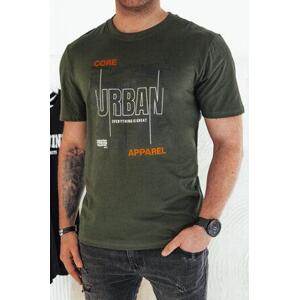 Dstreet Pánské tričko s potiskem zelené RX5456 XXL, Zelená