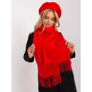 Fashionhunters Červený široký dámský šátek.Velikost: ONE SIZE, JEDNA, VELIKOST