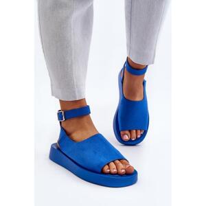 Kesi Pohodlné dámské sandály na platformě Blue Rubie 37, Odstíny, tmavě, modré