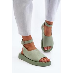 Kesi Pohodlné dámské sandály na platformě Zelená Rubie 40, Odstíny, zelené