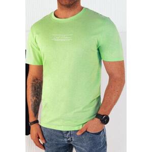 Dstreet Pánské tričko s potiskem, zelené RX5472 L, Zelená