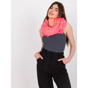 Fashionhunters Fluo růžový dámský šátek. velikost: ONE SIZE, JEDNA, VELIKOST