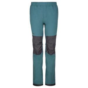 Kilpi Dětské softshellové outdoorové kalhoty RIZO-J tmavě zelené Velikost: 152