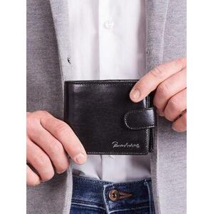 Fashionhunters Pánská horizontální kožená peněženka černá Velikost: ONE SIZE