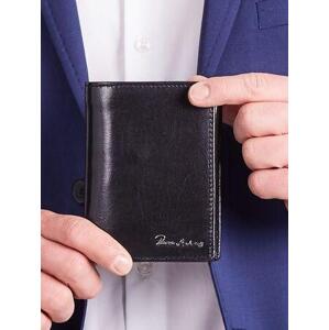 Fashionhunters Černá vertikální kožená peněženka pro muže. velikost: ONE SIZE