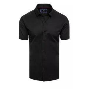Dstreet Černá KX0992 XL pánská košile s krátkým rukávem