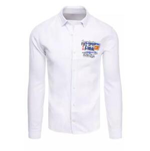 Dstreet Pánská bílá košile DX2283 XXL