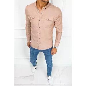 Dstreet Pánská džínová košile růžová DX2352 S