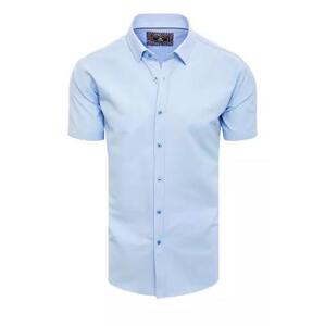 Dstreet Pánská košile s krátkým rukávem světle modrá KX0987 M