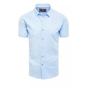 Dstreet Pánská košile s krátkým rukávem modrá KX0985 L