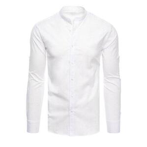 Dstreet Pánská jednoduchá bílá košile DX2487 L
