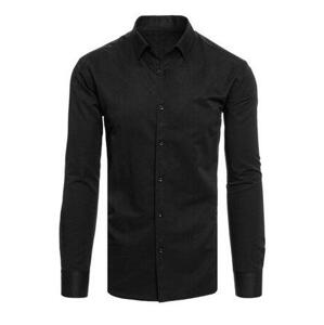 Dstreet Pánská jednobarevná černá košile DX2494 M