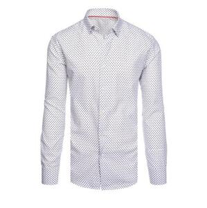 Dstreet DX2507 bílá pánská košile Velikost: L