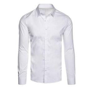 Dstreet Pánská jednobarevná bílá košile DX2540 Velikost: M
