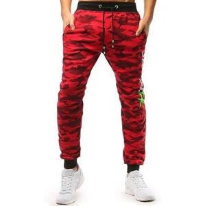Dstreet Pánské červené camo kalhoty UX3514 L