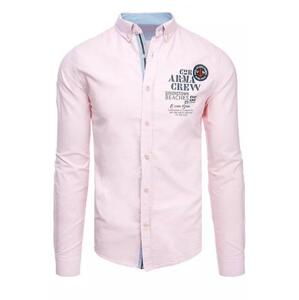 Dstreet Pánská růžová košile DX2299 L