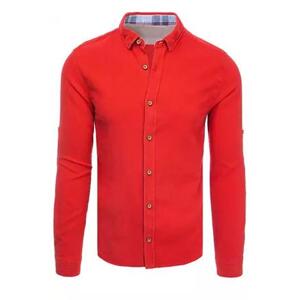 Dstreet Červená pánská košile DX2266 XXL