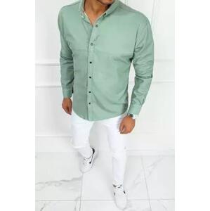 Dstreet DX2369 S pánská elegantní zelená košile