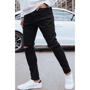 Dstreet Pánské černé džínové kalhoty UX4262 s34, Černá