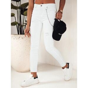 Dstreet ALEX dámské džínové kalhoty bílé UY1878 Velikost: S, Bílá,