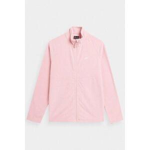 Kesi 4F Regular Women's Stand Collar Fleece 4FAW23TFLEF146-65S Pink Velikost: S - dł.8,5cm szer.5,5cm, Růžová, S - délka8.Šířka 5,5 cm