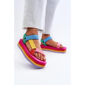 Kesi Dámské sandály na platformě vícebarevné Edireda 37, Vícebarevná